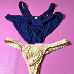 Navy and Yellow Men’s Underwear Set